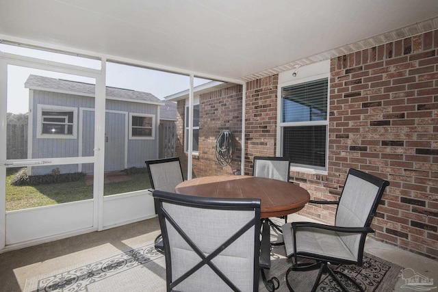 view of sunroom