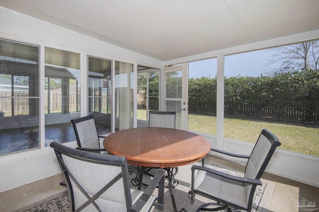 view of sunroom