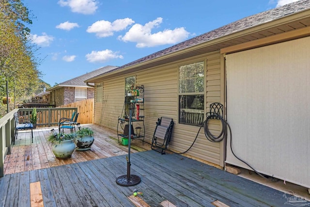 view of wooden deck