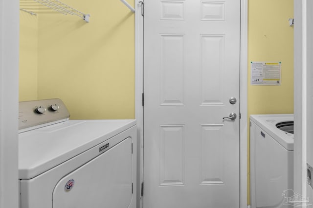 208 Millet Cir, Cantonment, FL 32533 - clothes washing area with washing machine and dryer and laundry area