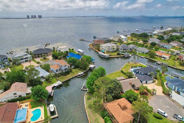 1090 Park Ln, Gulf Breeze, FL 32563 - bird's eye view featuring a water view and a residential view