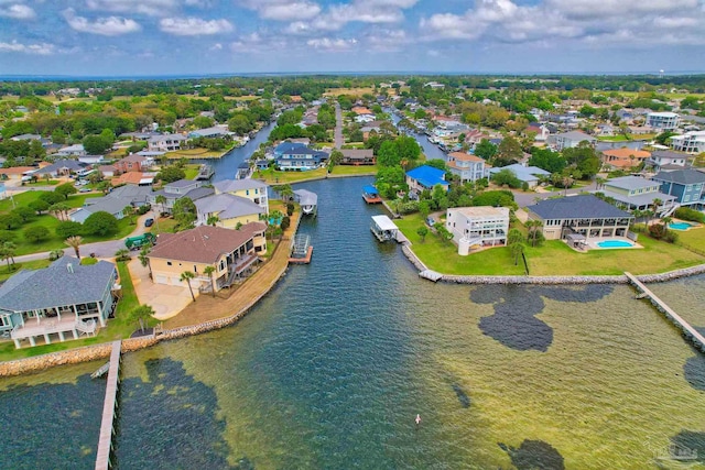 1090 Park Ln, Gulf Breeze, FL 32563 - aerial view featuring a residential view and a water view