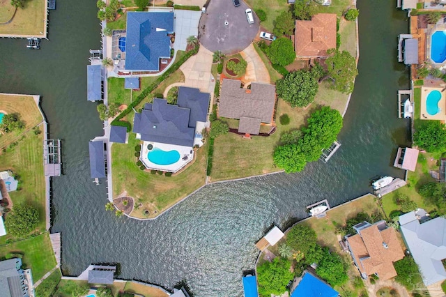 1090 Park Ln, Gulf Breeze, FL 32563 - aerial view with a water view and a residential view