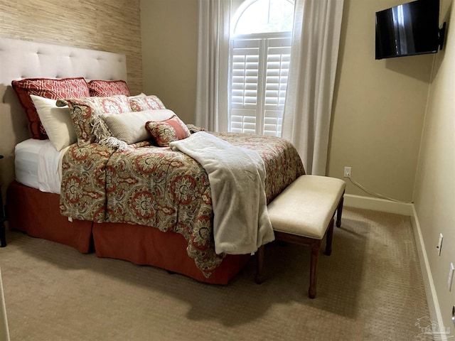 bedroom featuring carpet flooring