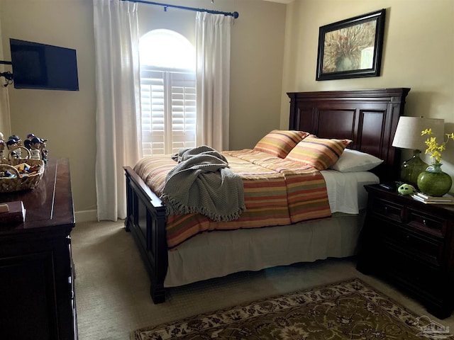 view of carpeted bedroom