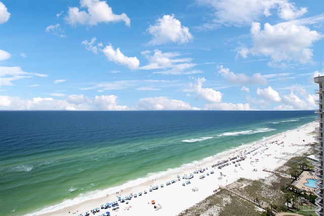 property view of water with a view of the beach