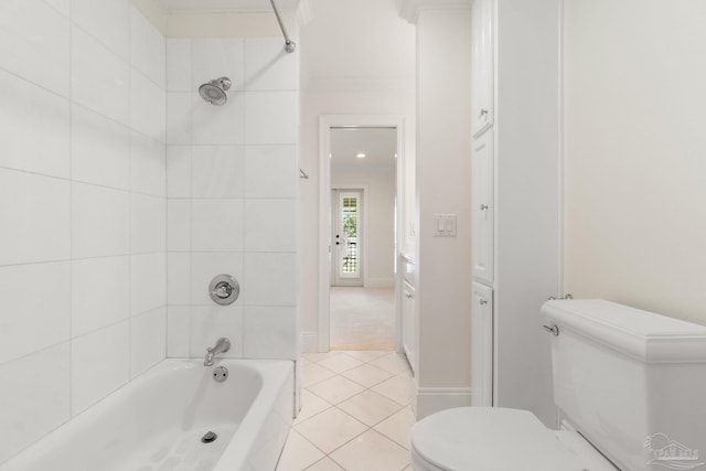 3869 Paradise Bay Dr, Gulf Breeze, FL 32563 - bathroom with toilet, bathtub / shower combination, and tile patterned floors