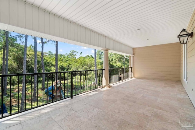 3869 Paradise Bay Dr, Gulf Breeze, FL 32563 - view of patio / terrace with a balcony and a carport