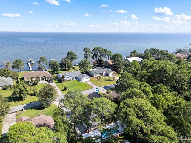 3869 Paradise Bay Dr, Gulf Breeze, FL 32563 - aerial view of property and surrounding area with nearby suburban area and a nearby body of water