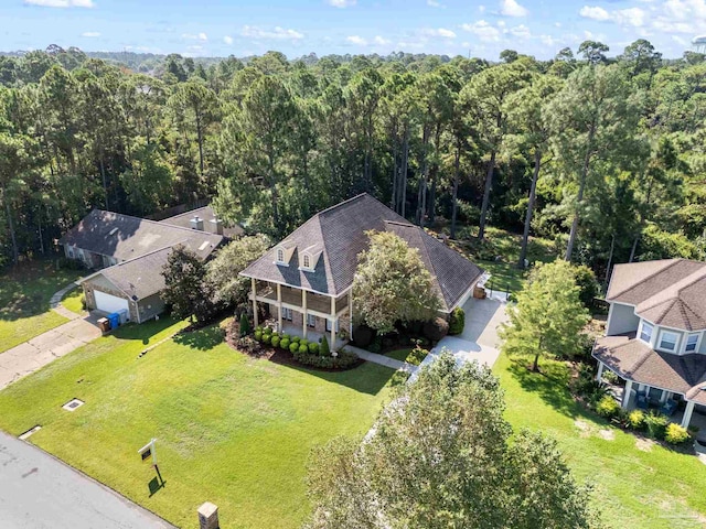 3869 Paradise Bay Dr, Gulf Breeze, FL 32563 - view from above of property featuring a heavily wooded area