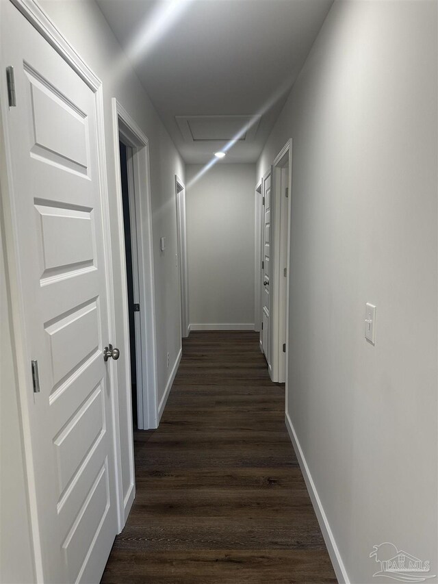 10 Middleton Ln, Atmore, AL 36502 - hallway with dark wood-style flooring and baseboards