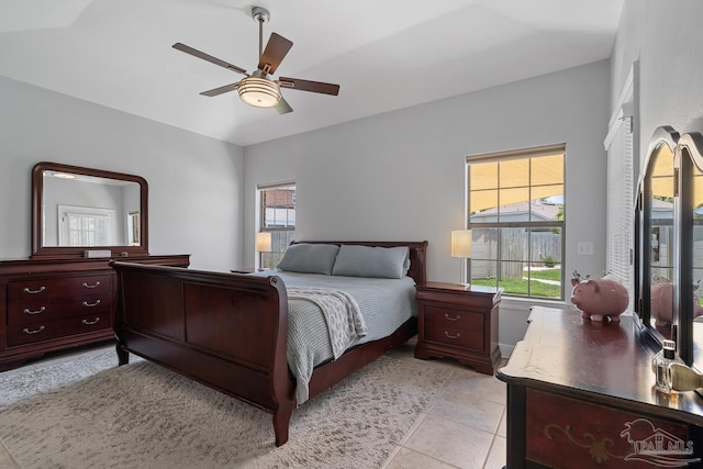 3849 Saber Tooth Cir, Gulf Breeze, FL 32563 - bedroom with light tile patterned flooring and ceiling fan