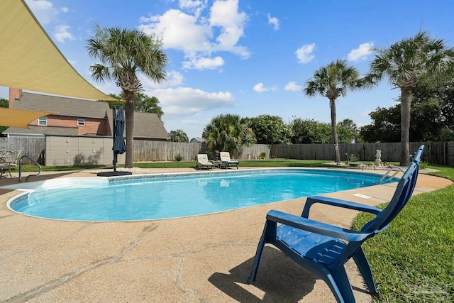 3849 Saber Tooth Cir, Gulf Breeze, FL 32563 - view of pool featuring a fenced backyard and a patio