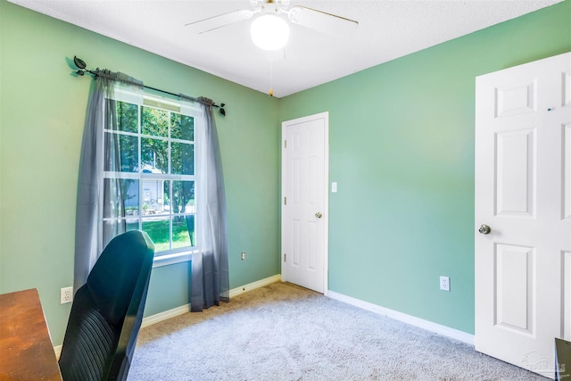 7543 Loop St, Navarre, FL 32566 - unfurnished office with healthy amount of natural light, a ceiling fan, and carpet