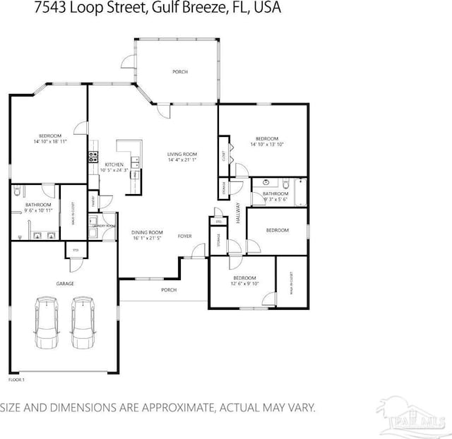 7543 Loop St, Navarre, FL 32566 - view of home floor plan
