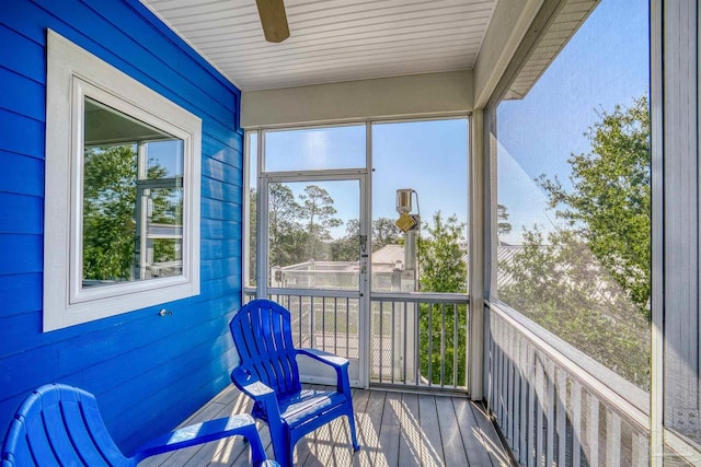 view of sunroom / solarium