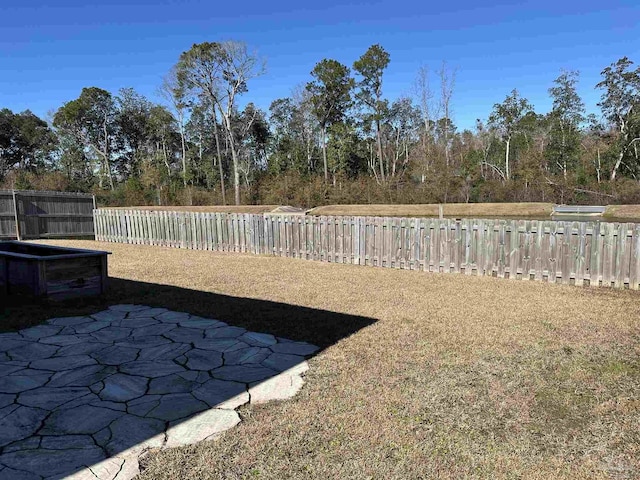 view of yard with a patio area