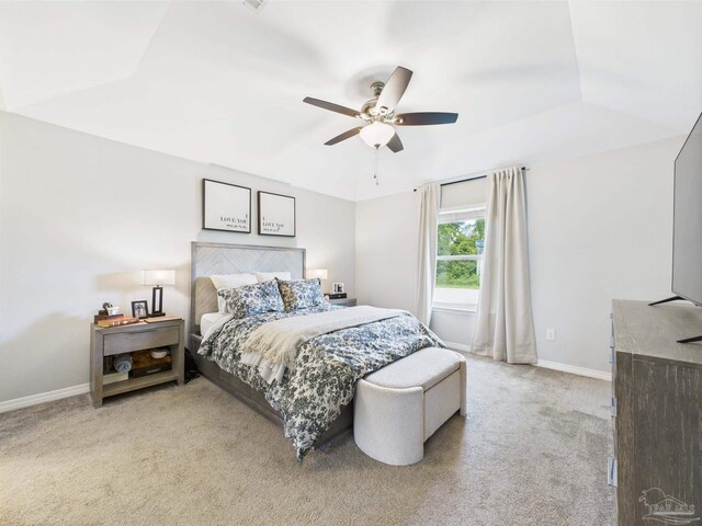 430 Morris Ave, Cantonment, FL 32533 - bedroom with light carpet, baseboards, and a ceiling fan
