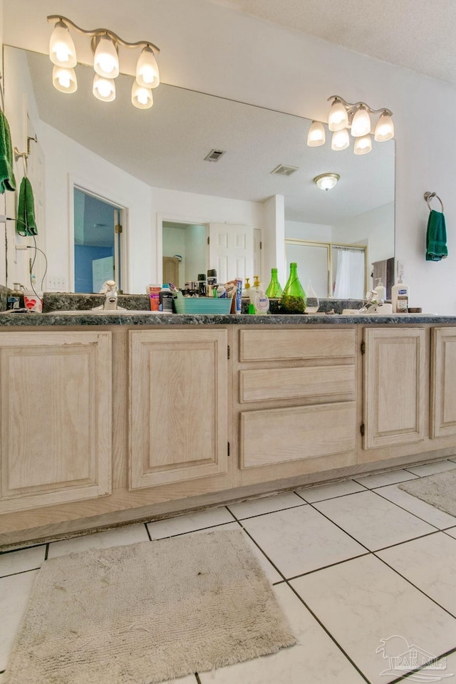 2405 Ursula Ln, Pensacola, FL 32526 - full bath with tile patterned flooring, visible vents, and double vanity