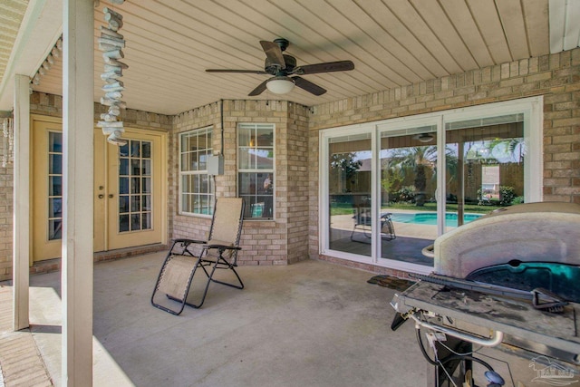 2405 Ursula Ln, Pensacola, FL 32526 - view of patio featuring an outdoor pool and ceiling fan