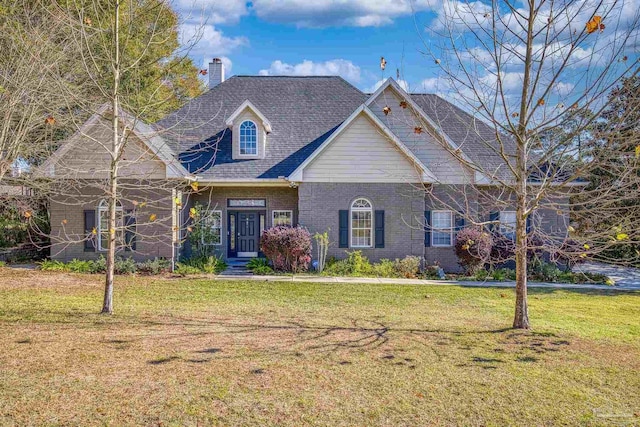 view of front of property featuring a front yard