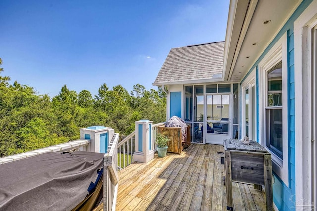 view of wooden deck