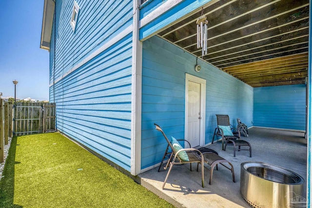 view of patio with fence
