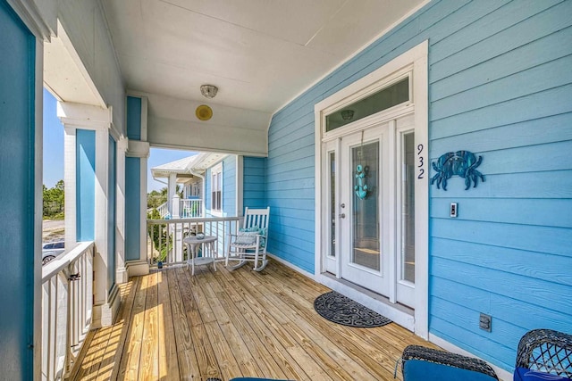 exterior space with covered porch