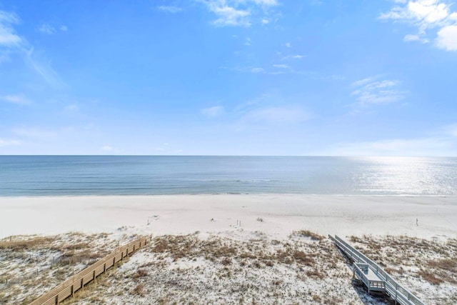 property view of water with a view of the beach