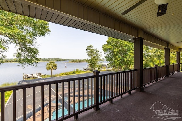 4513 River Ranch Rd, Milton, FL 32583 - balcony featuring a water view and view of pool