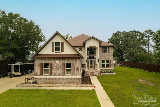 4513 River Ranch Rd, Milton, FL 32583 - view of front of property featuring brick siding, stucco siding, and a shingled roof