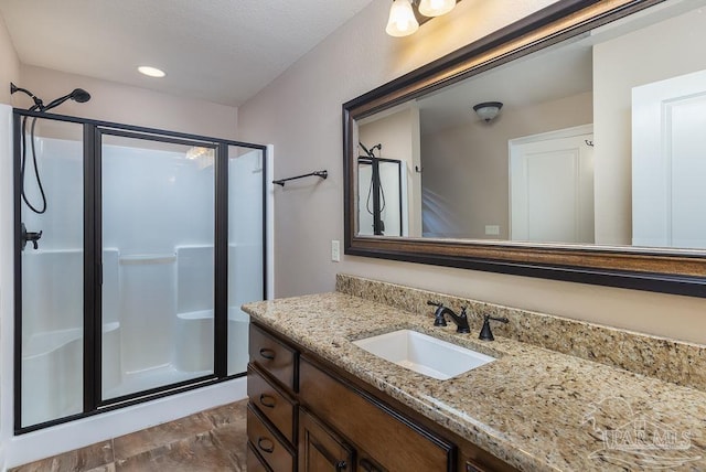 4513 River Ranch Rd, Milton, FL 32583 - bathroom with a shower stall and vanity