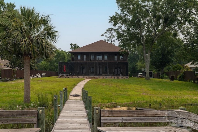 4513 River Ranch Rd, Milton, FL 32583 - rear view of property featuring a balcony