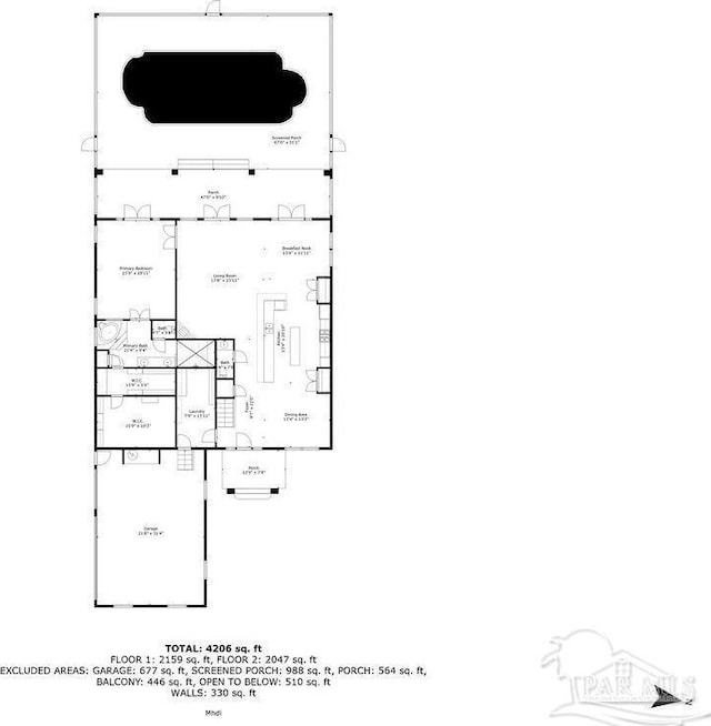 4513 River Ranch Rd, Milton, FL 32583 - view of property floor plan