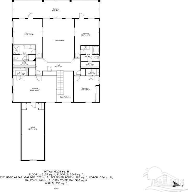 4513 River Ranch Rd, Milton, FL 32583 - view of property floor plan