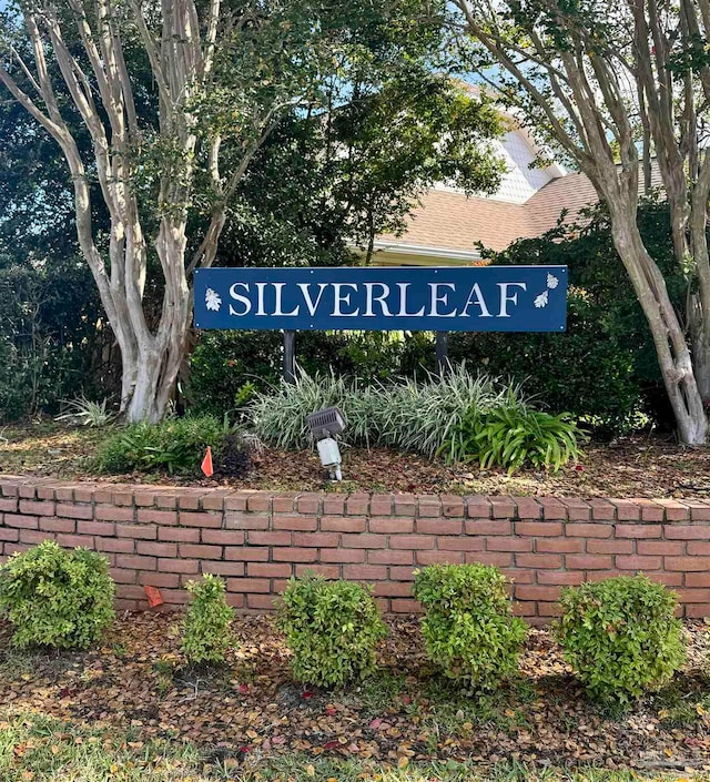 view of community sign