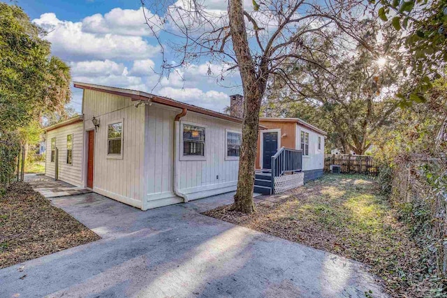 view of front of property with central AC unit