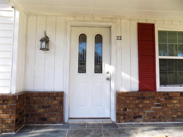 view of doorway to property