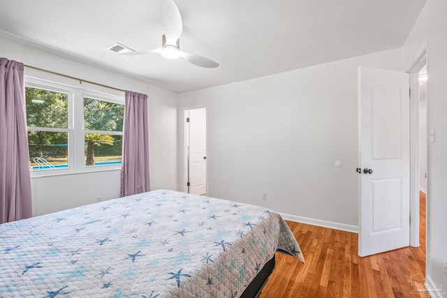 7332 Maxam Ave, Pensacola, FL 32503 - bedroom with hardwood / wood-style flooring and ceiling fan