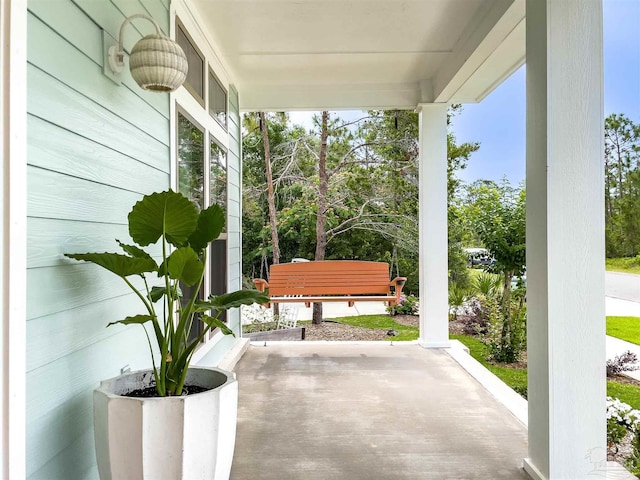 view of patio with covered porch