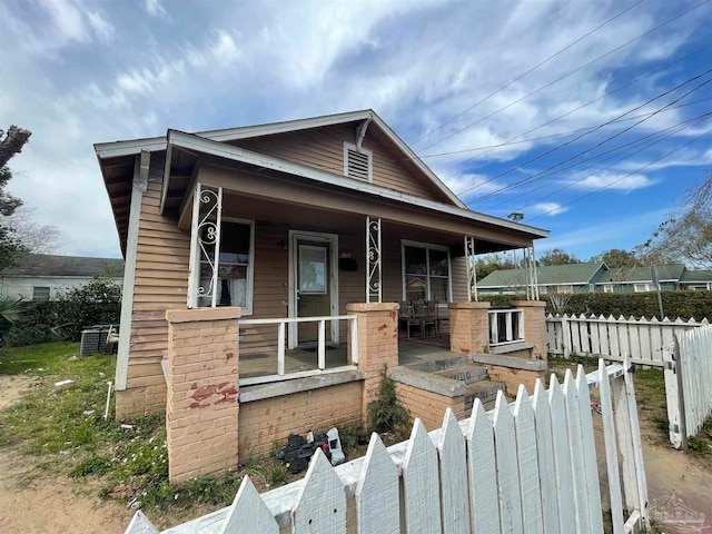 bungalow with covered porch