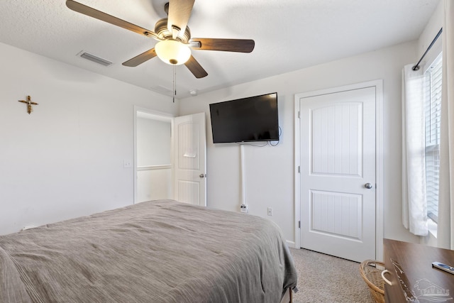 4678 Perception Cir, Milton, FL 32570 - bedroom with light colored carpet and a ceiling fan