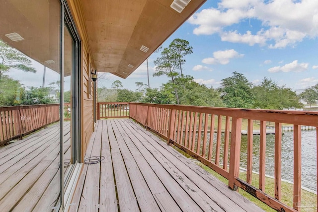 wooden terrace with visible vents