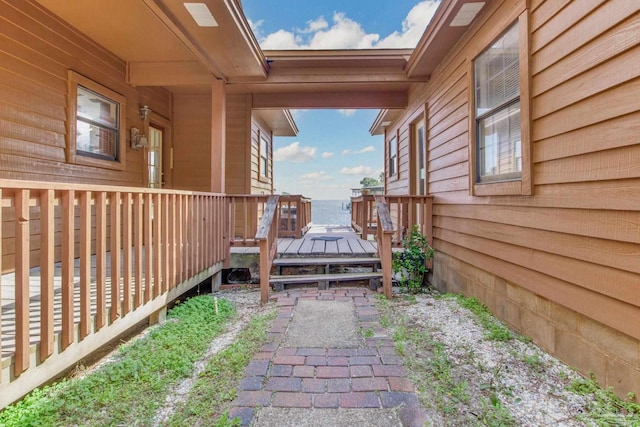 view of yard featuring a deck