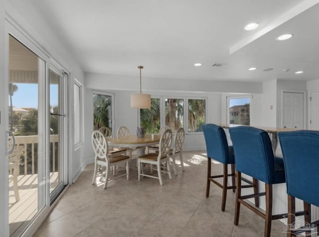 view of dining room