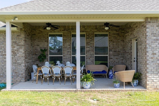 2929 Trestle Way, Cantonment, FL 32533 - view of patio with a ceiling fan