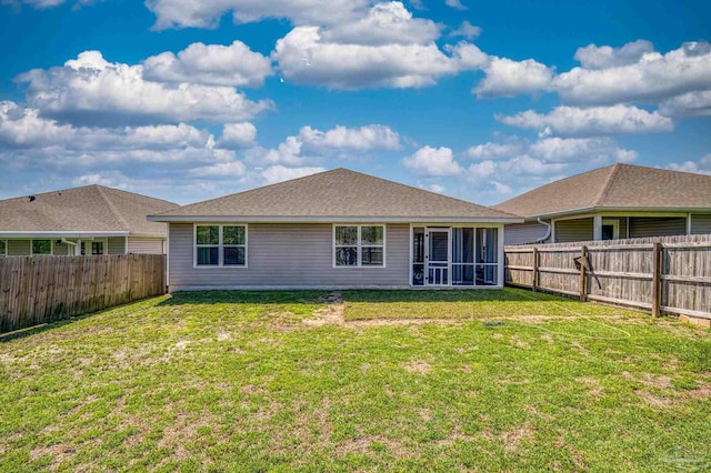 5711 Guinevere Ln, Milton, FL 32583 - back of property featuring a yard and a fenced backyard