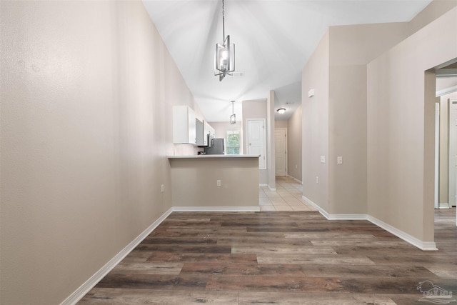 interior space featuring dark hardwood / wood-style flooring