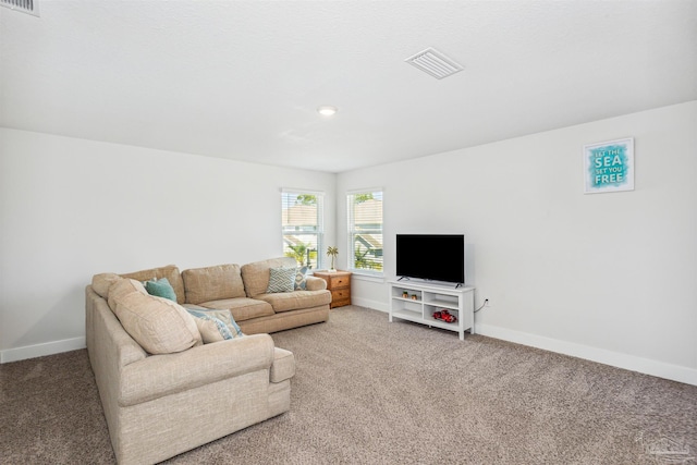 view of carpeted living room