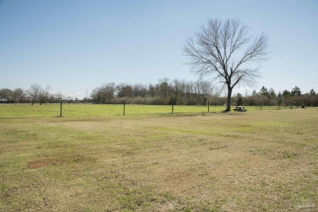 view of yard featuring a rural view